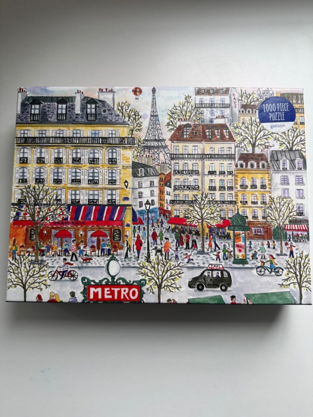 Michael Storrings Paris Puzzle Box with Colorful Illustration